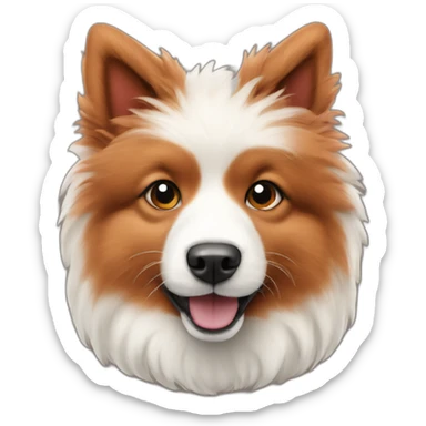 red Iceland Sheepdog spitz sticker