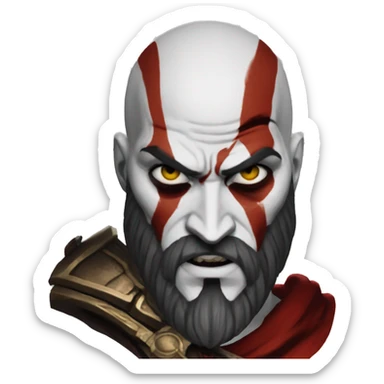Kratos from God Of War video gamz sticker