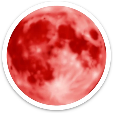 Red moon sticker