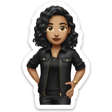 Latino wearing black Louis vuitton outfit realistic sticker