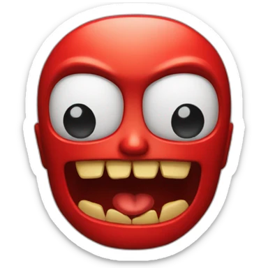 Emoji de iPhone del diablo rojo sticker