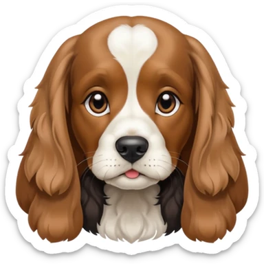 Собака русский кокер спаниель черно-белого цвета sticker