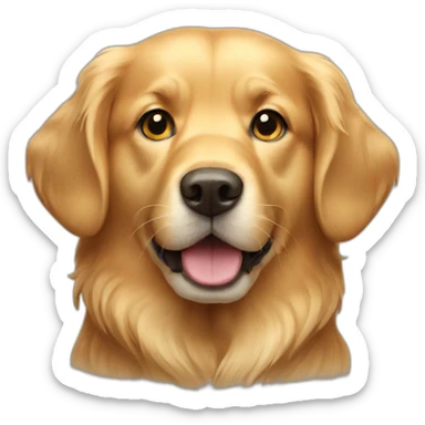 golden retriver dog sticker