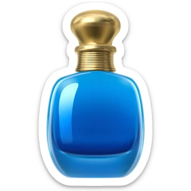 Blue bottle of perfume by dior sticker