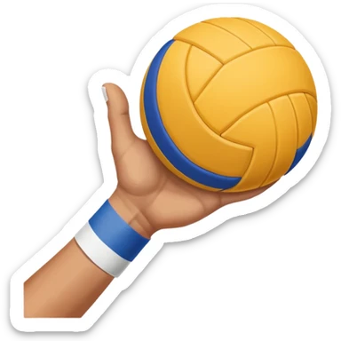 volleyball hand with bands sticker
