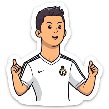 Cristiano Ronaldo celebrating a goal sticker