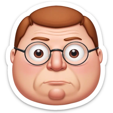 peter griffin, identical to in family guy sticker