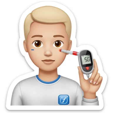 diabetes meter hand test finger blood sticker