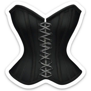 Black corset sticker