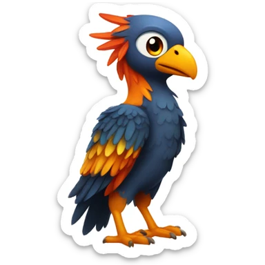 cute fenix bird sticker