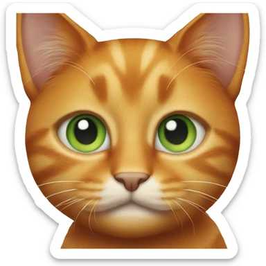 Ginger cat with green eyes sticker