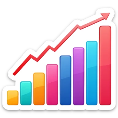 grafico de barras descendente sticker