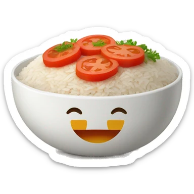 rice with tomato and surimi sticker