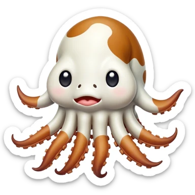 Cow squid mellow  sticker