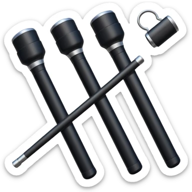 two police batons sticker