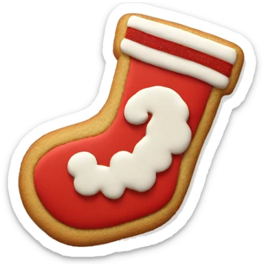 Christmas stocking cookie sticker