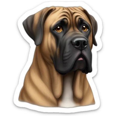 Brindle English mastiff  sticker