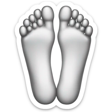 White foot with 4 toes  sticker