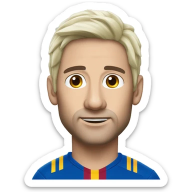 Chèvre faisant du foot avec la tête à Messi sticker