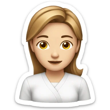 Light brown hair -girl-massage sticker