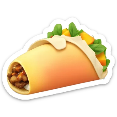 Pretty peach taco sticker
