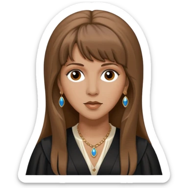 Stevie nicks with brown hair sticker