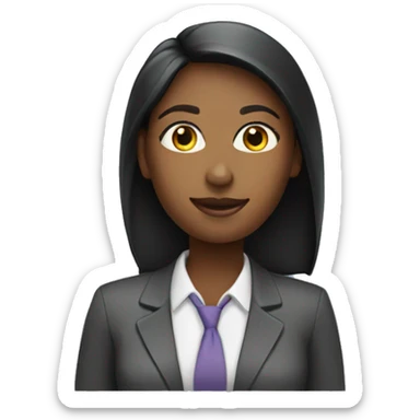 Human resources job girl sticker