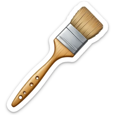 create an old art paintbrush with scretches on it sticker