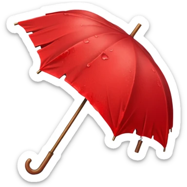 Red umbrella, Lost & Found Object. sticker