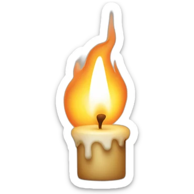burning candle sticker