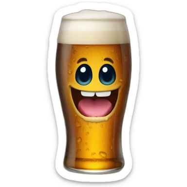 Stitch qui bois une bière sticker