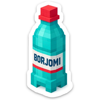 Borjomi bottle with a matte finish sticker