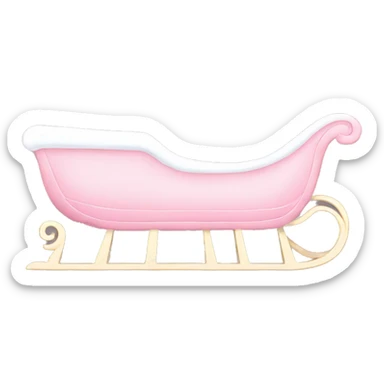 light pink sleigh sticker