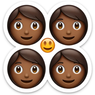 a transparent darkish brown emoji sticker