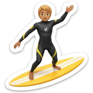 Surfing in sunshine  sticker