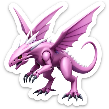 Cool Edgy Shiny Ethereal Legendary Digimon-Genesect-Palkia-hybrid full body sticker