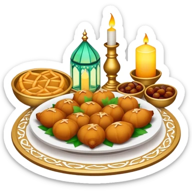 Feast with Ramadan lights sticker