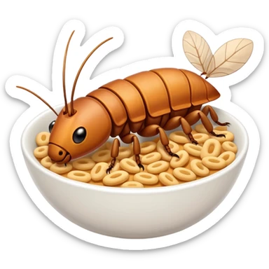 Roach in the cereal  sticker