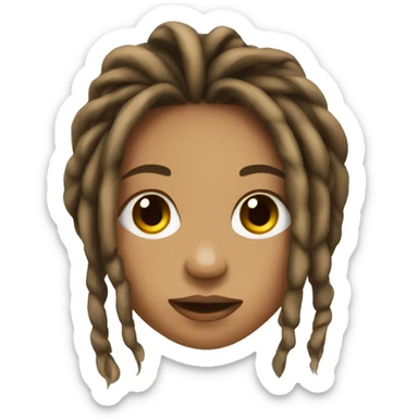Girl with dreads sticker