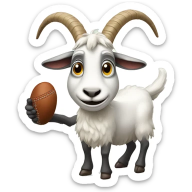 goat playing cricke sticker