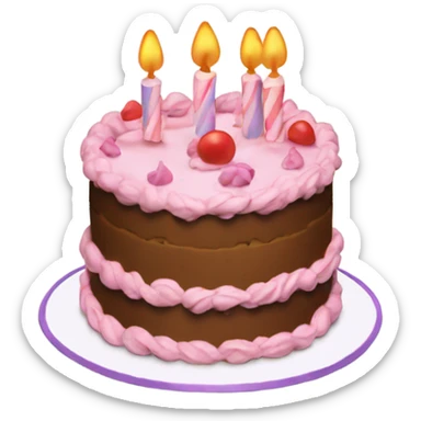 Birthday cake sticker