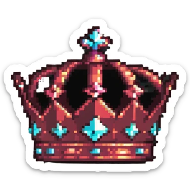 maroon crown with sparkling effect sticker