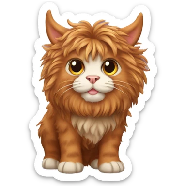 Highland cow cat sticker