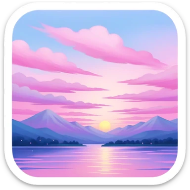 pink impressionist spam sky sticker