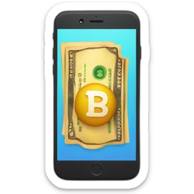 iphone with a banking app inside sticker