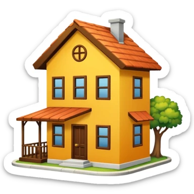 faça a corporação capsula, no caso a casa amarela da corpração capsula de dragon ball, redonda sticker