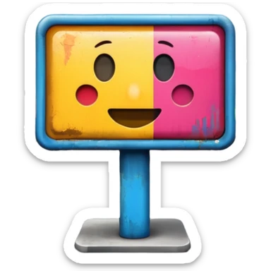 billboard on the street sticker