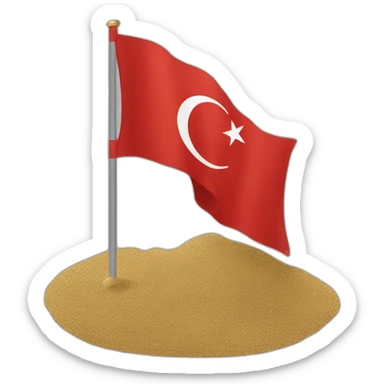 Drapeau turc avec un emojis qui rigole sticker