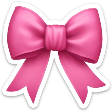 A rose colored bow sticker