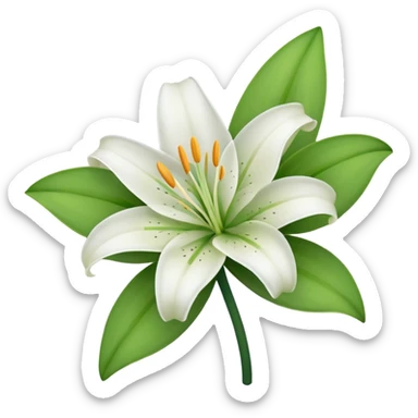 Lily flower sticker